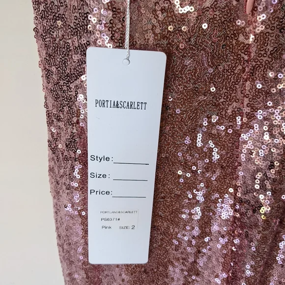 Portia and Scarlett Pink Sequin Backless Maxi Dress - Picture 9 of 10